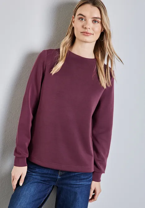 Silk-Look Shirt mulberry red