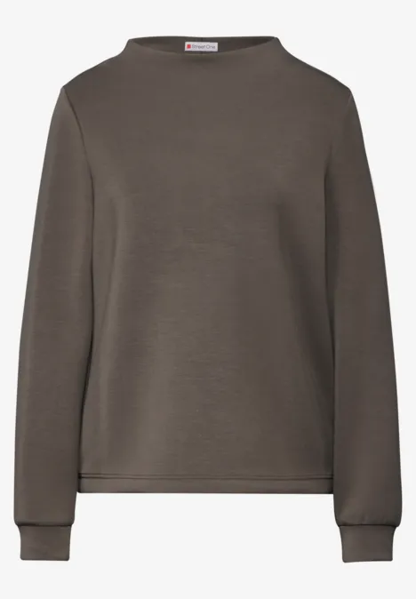 Silk-Look Shirt muddy brown