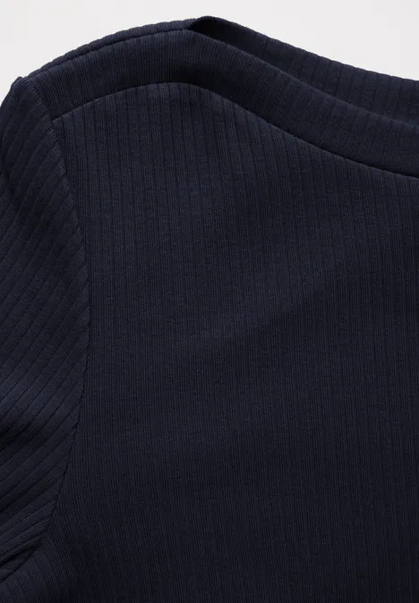 Shirt mit Rippstruktur deep blue