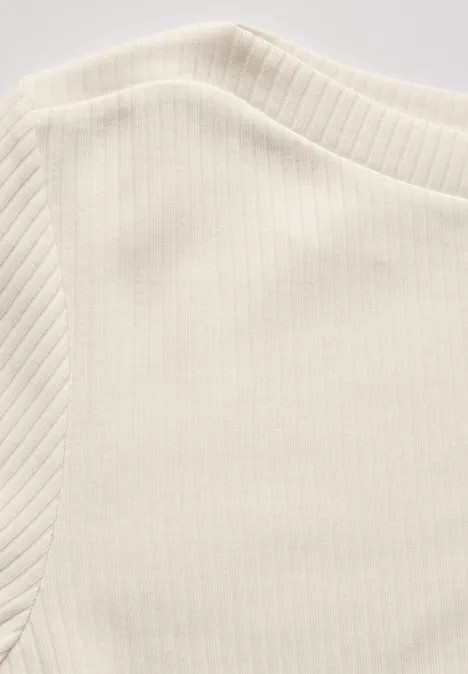 Shirt mit Rippstruktur lucid white