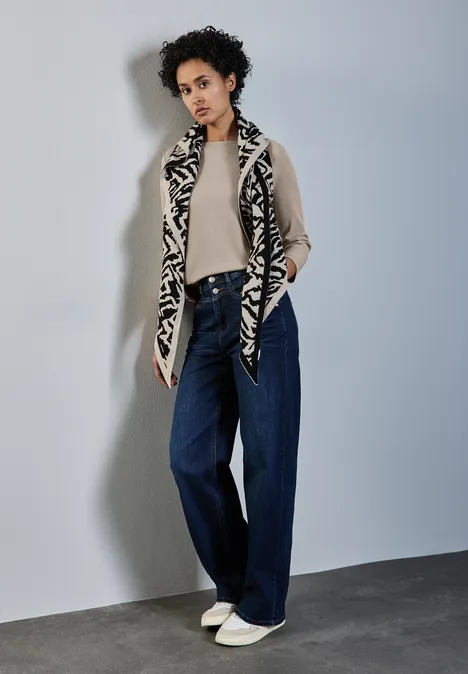 Shirt mit Rippstruktur breezy beige