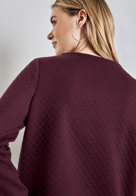 Strukturshirt mulberry red