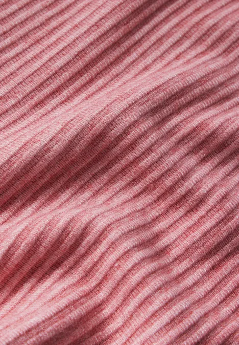 Strick-Look Strukturshirt sugar coral mel.