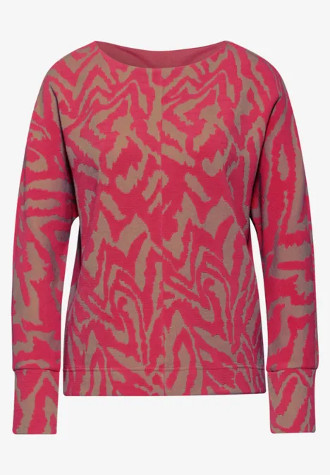 Two-Tone Jaquard Shirt sugar coral