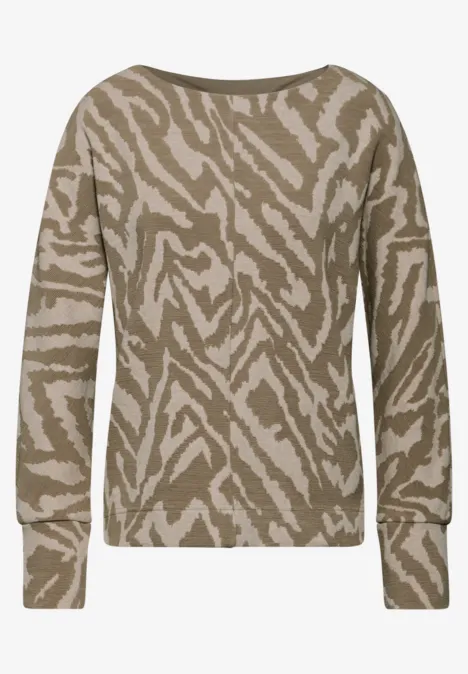 Two-Tone Jaquard Shirt honey sand