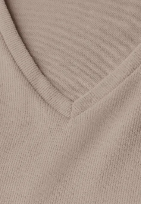 Kuscheliges V-Neck Shirt honey sand mel.