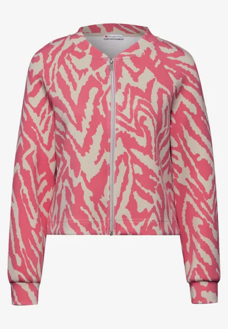 Silk-Look Jacke mit Print sugar coral