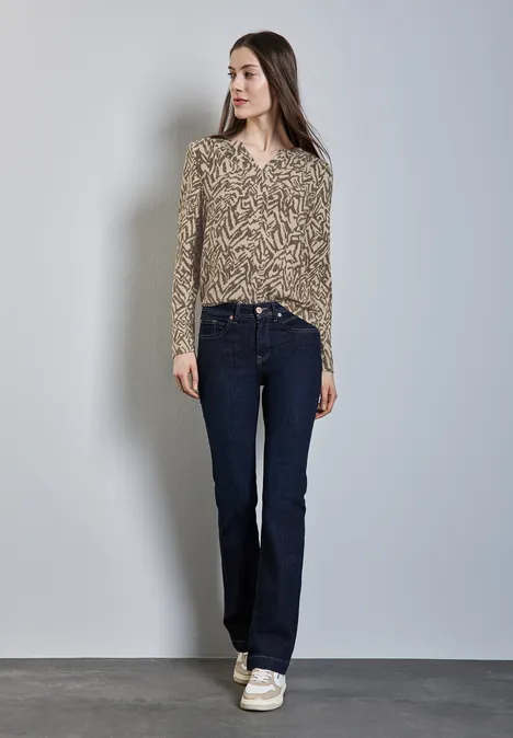 Bedrucktes Shirt honey sand