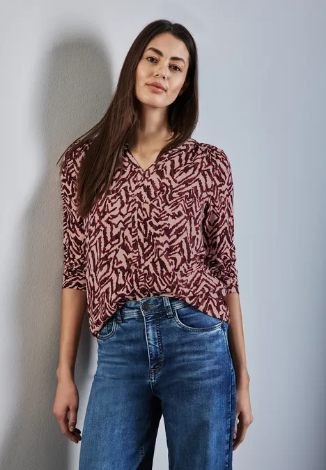 Bedrucktes Shirt mulberry red