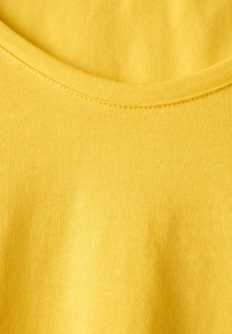 Shirt mit gerundetem V-Neck marigold yellow