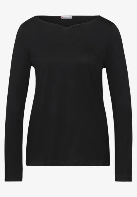 Softes Langarmshirt Black