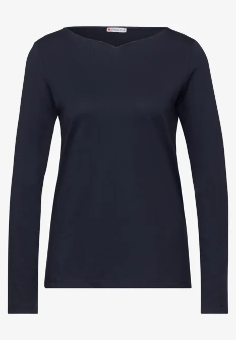 Softes Langarmshirt deep blue