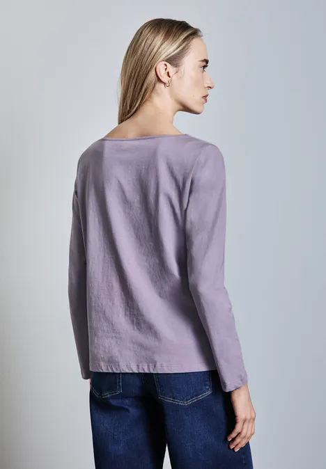 Softes Langarmshirt wisteria purple
