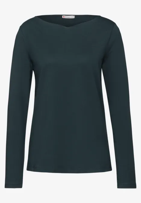 Softes Langarmshirt hunter green