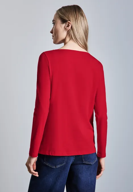 Softes Langarmshirt glory red