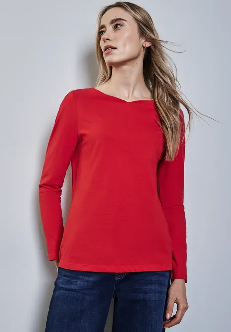 Softes Langarmshirt glory red