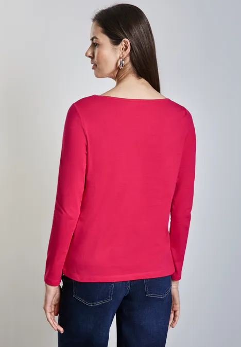 Softes Langarmshirt power berry