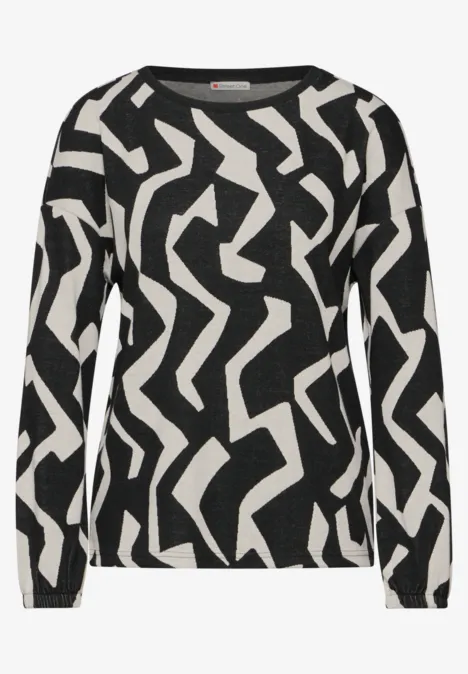 Kuscheliges Jaquard Shirt Black