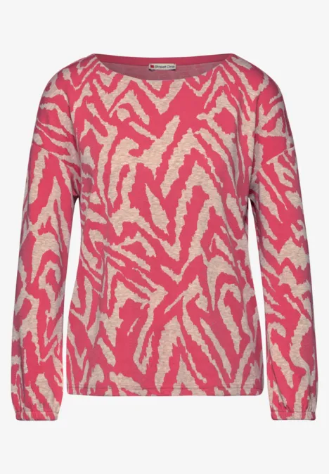 Kuscheliges Jaquard Shirt sugar coral