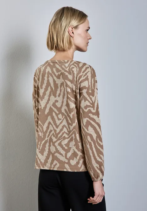 Kuscheliges Jaquard Shirt honey sand