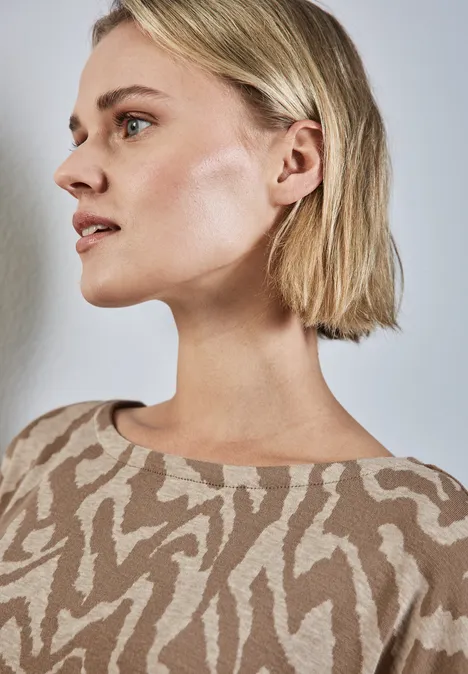Kuscheliges Jaquard Shirt honey sand