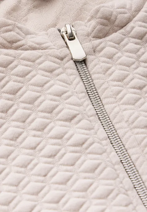 Strukturjacke in Unifarbe smooth sand beige