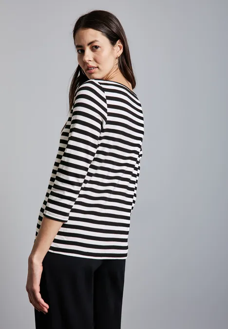 Gestreiftes Shirt Black