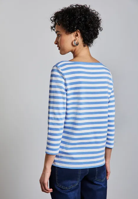 Gestreiftes Shirt columbia blue
