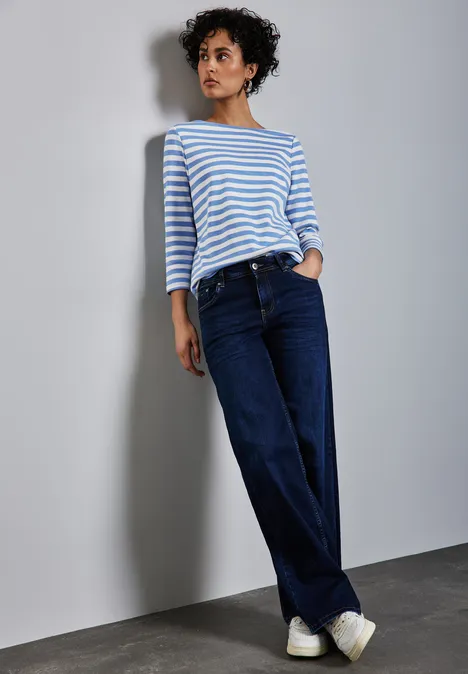 Gestreiftes Shirt columbia blue