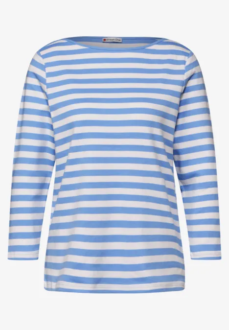 Gestreiftes Shirt columbia blue