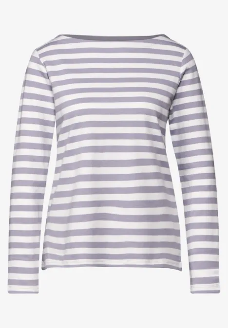 Gestreiftes Shirt wisteria purple