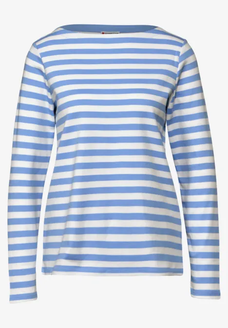 Gestreept overhemd columbia blue