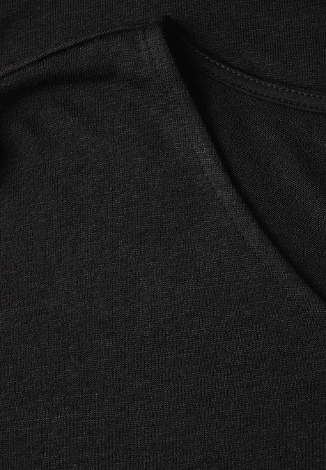 Leinen-Look Shirt Black