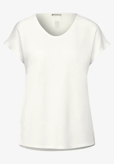 Leinen-Look Shirt off white