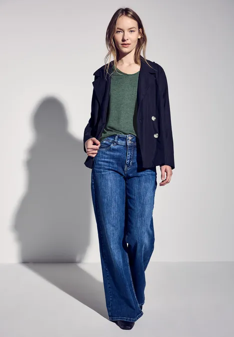Leinen-Look Shirt garden green