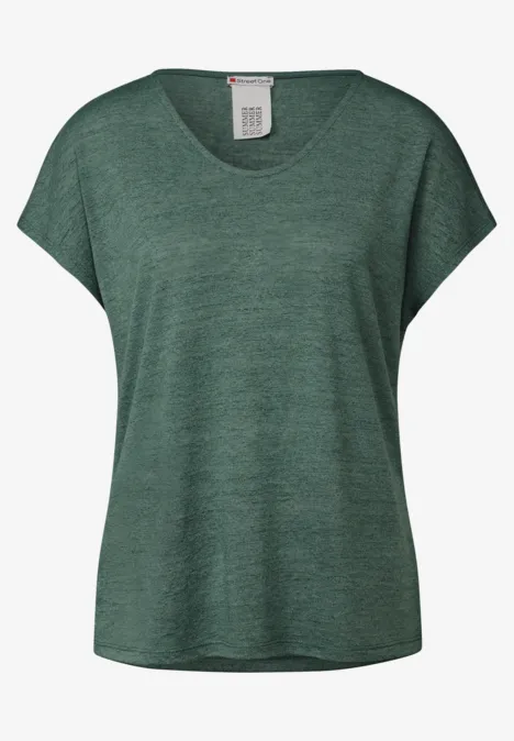 Leinen-Look Shirt garden green