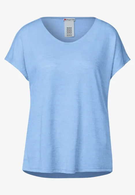 Leinen-Look Shirt serenity blue