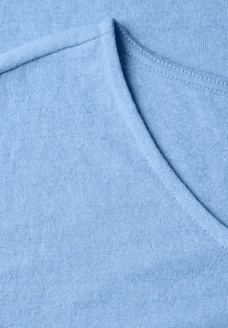 Leinen-Look Shirt serenity blue