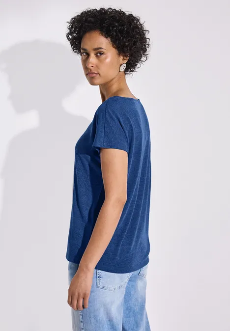 Leinen-Look Shirt dodger blue