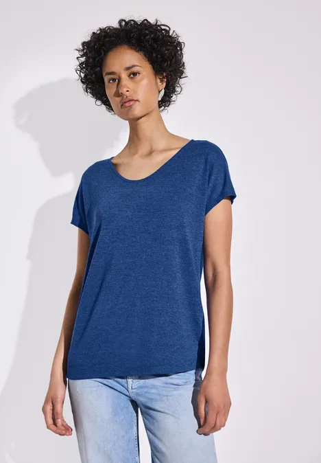 Leinen-Look Shirt dodger blue