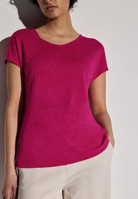 Leinen-Look Shirt juicy berry