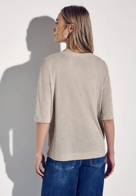 Leinen-Look Shirt moonstone sand