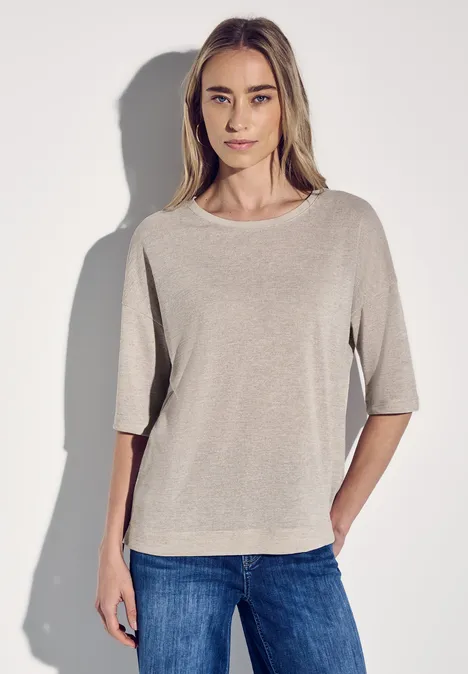 Leinen-Look Shirt moonstone sand