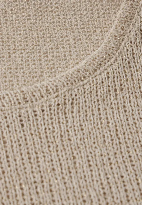 T-Shirt mit Glitzerdetails moonstone sand