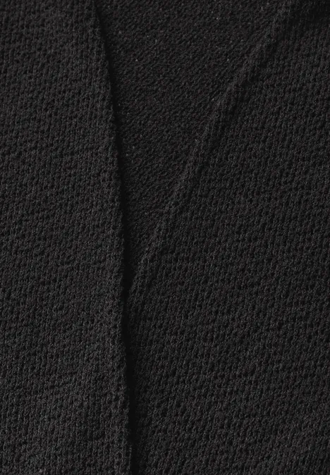 Strick-Look Jacke Black