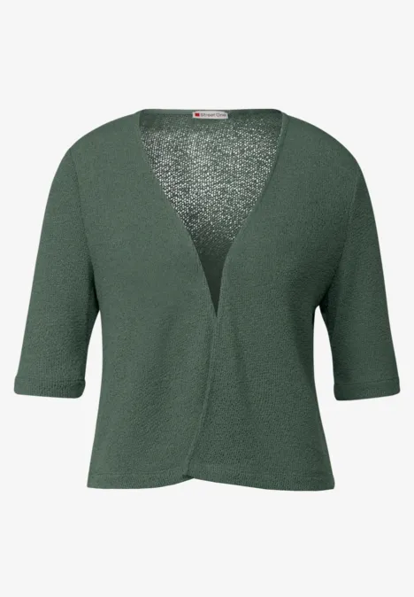 Strick-Look Jacke garden green