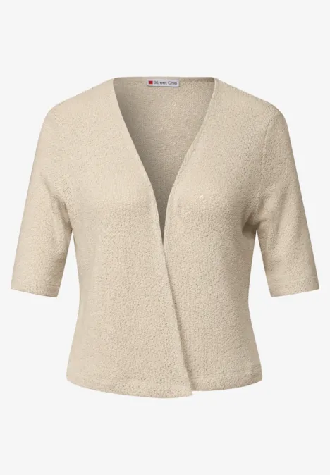 Strick-Look Jacke moonstone sand