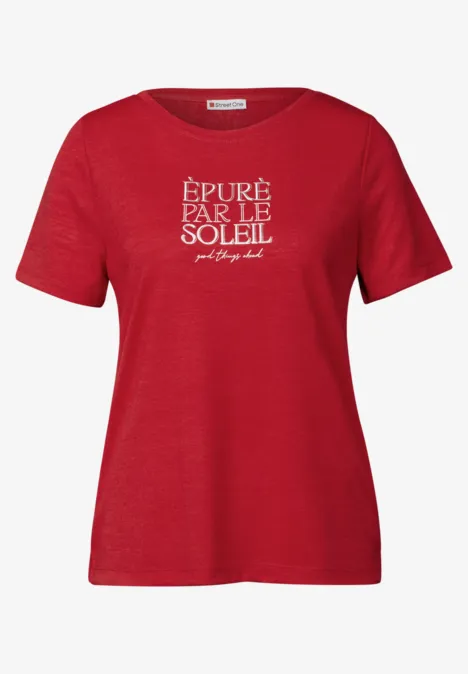 T-Shirt mit Wording glory red