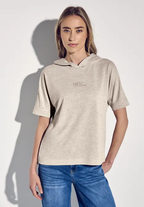 T-Shirt mit Kapuze moonstone sand