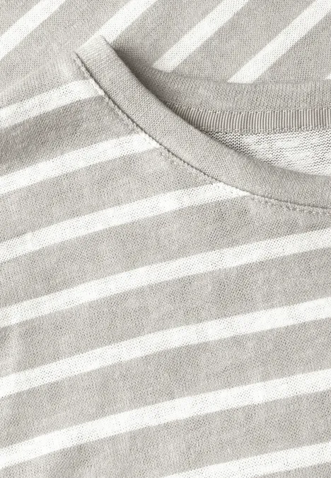 Gestreiftes T-Shirt dark moonstone sand